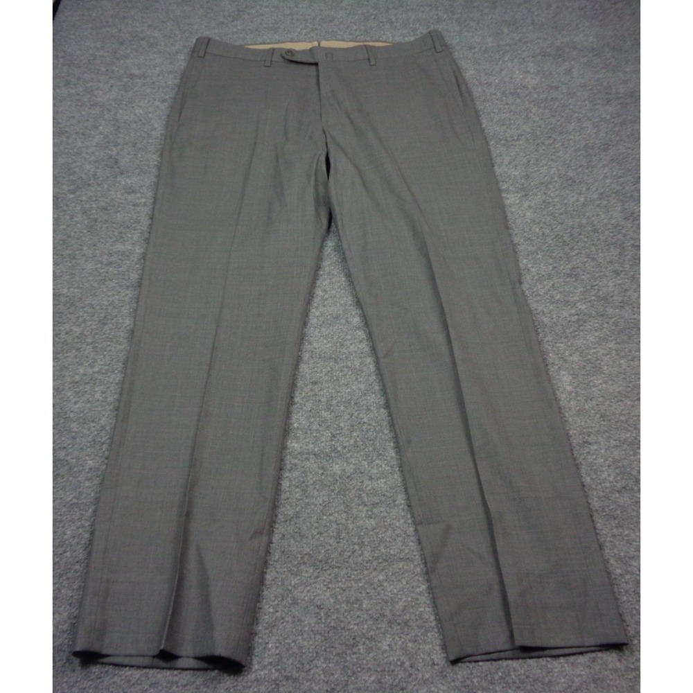 Incotex Dress Pants Mens Size 34x30 Super 130's Gray Lana Wool Classic Straight